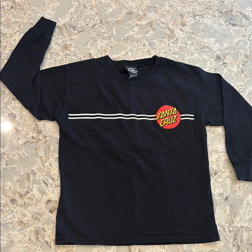 Santa Cruz Skateboards Black Long Sleeve Tee with Iconic Logo